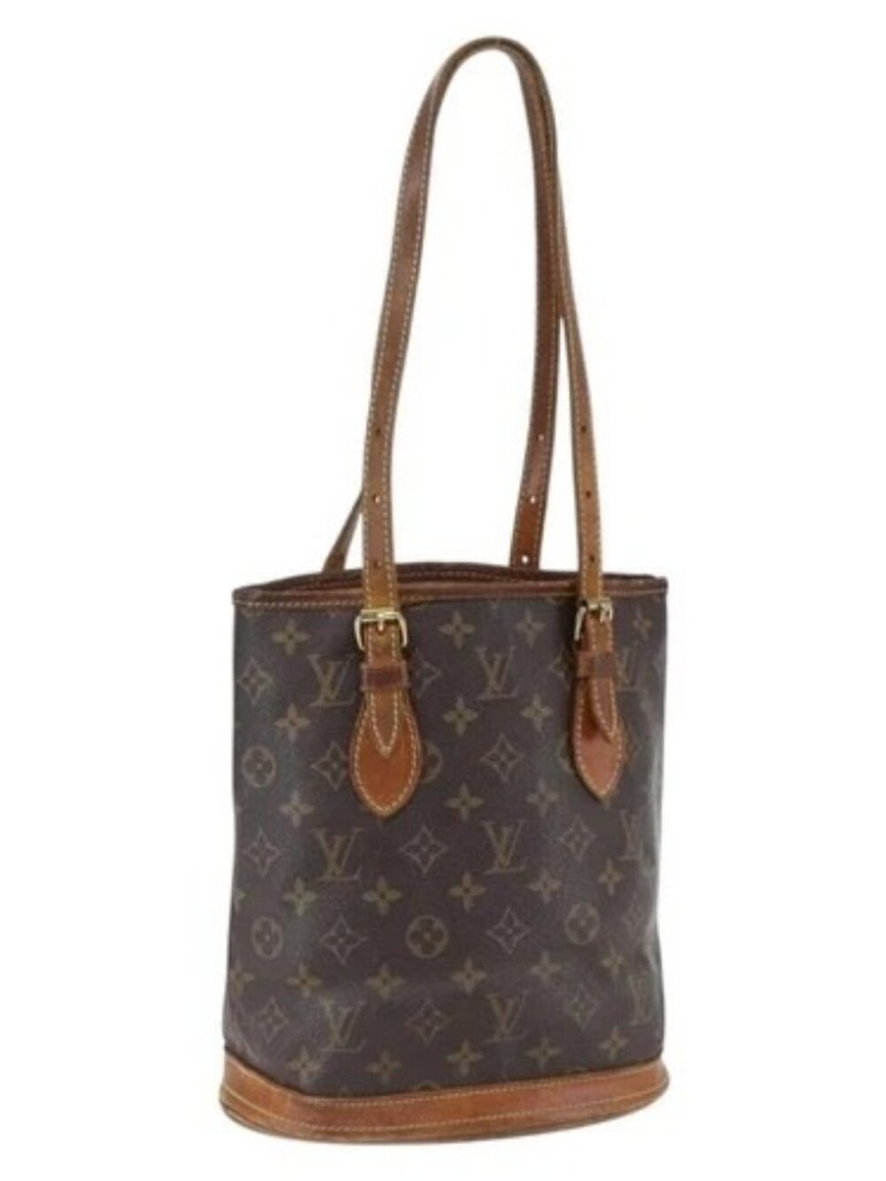 LOUIS VUITTON Monogram Bucket PM Shoulder Bag M42238 LV Auth fm5105
